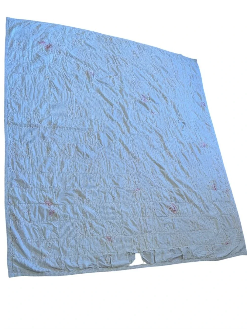 READ Simply Shabby Chic Patchwork Floral Cottegecore Cotton Linen Quilt Grandma